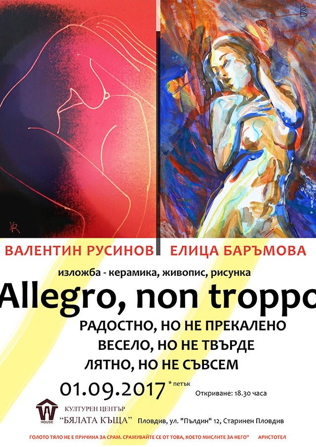 Изложба ALLEGRO, NON TROPPO - Валентин Русинов и Елица Баръмова