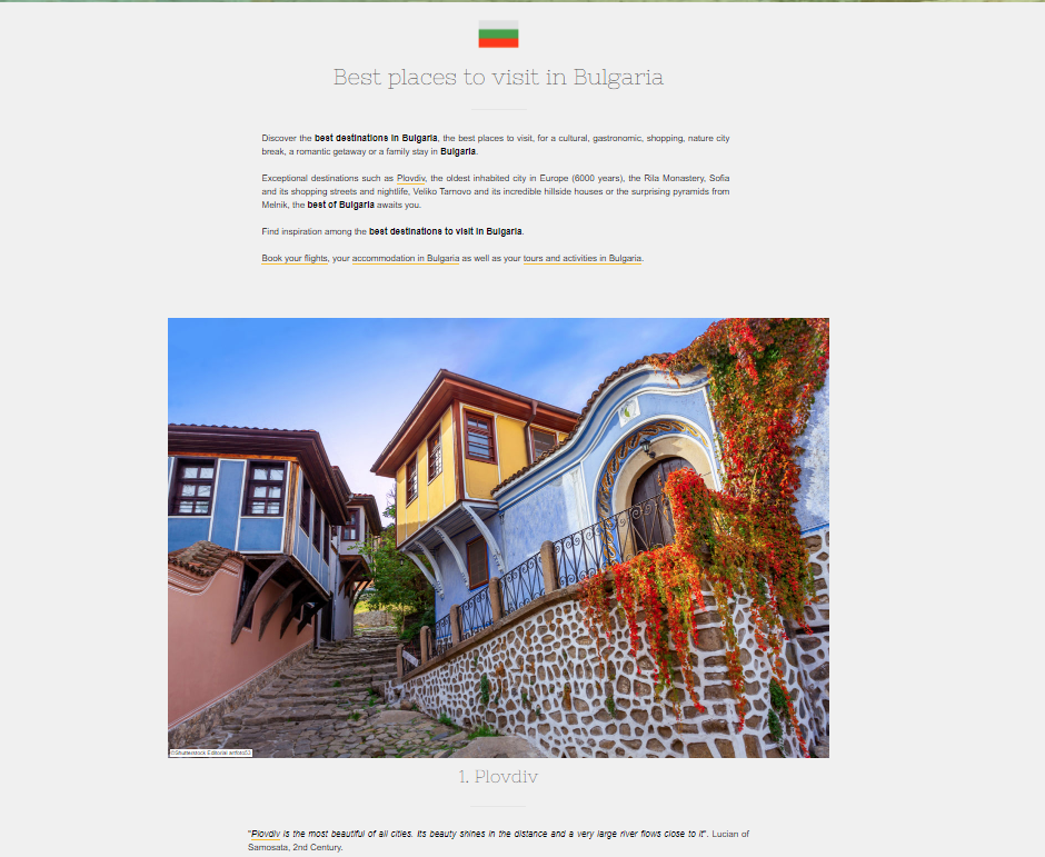 Plovdiv is the best place to visit in Bulgaria